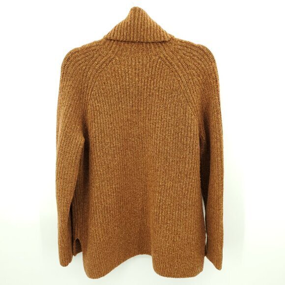 Madewell Mercer Turtleneck Sweater in Coziest Yarn M Heather Cider (Orange/Tan) - Picture 4 of 15